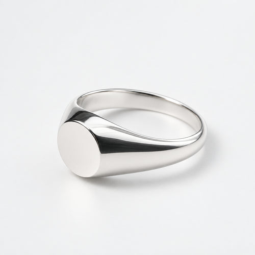 925 Sterling Silver Elevated Signet Ring
