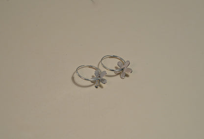 925 Sterling Silver Flower Earrings