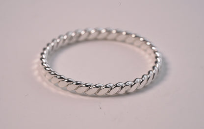 925 Sterling Silver Geometric Stack Ring