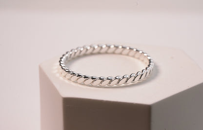925 Sterling Silver Geometric Stackable Ring