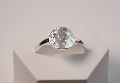 925 Sterling Silver Hammered Ring