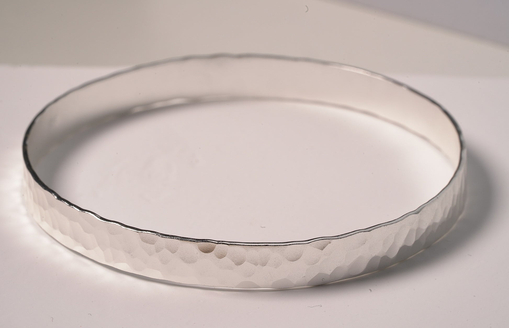 925 Sterling Silver Hand Hammered Bangle