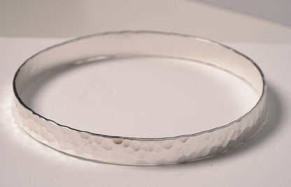 925 Sterling Silver Hand Hammered Bangle