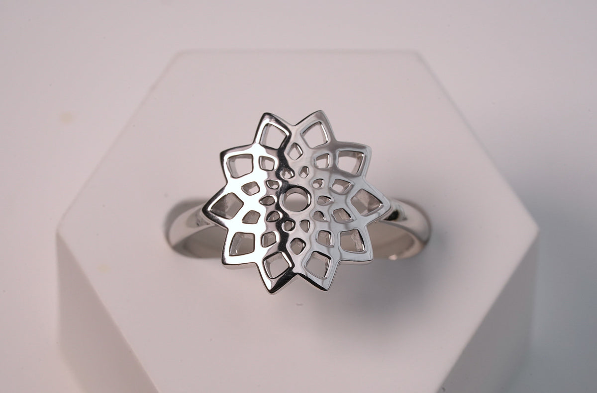 925 Sterling Silver Mandala Ring
