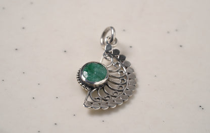 925 Sterling Silver Natural Aventurine Pendant 