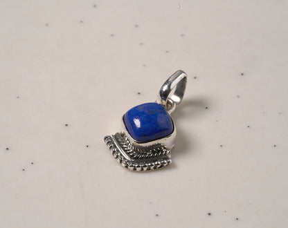 925 Sterling Silver Natural Lapis Pendant