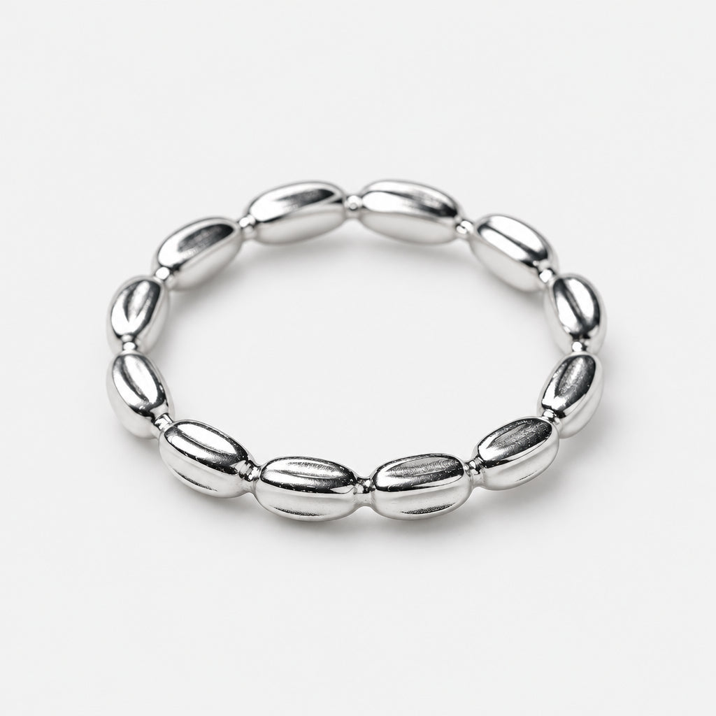 925 Sterling Silver Oval Detail Ring