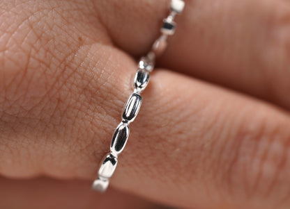 925 Sterling Silver Oval Detail Ring 