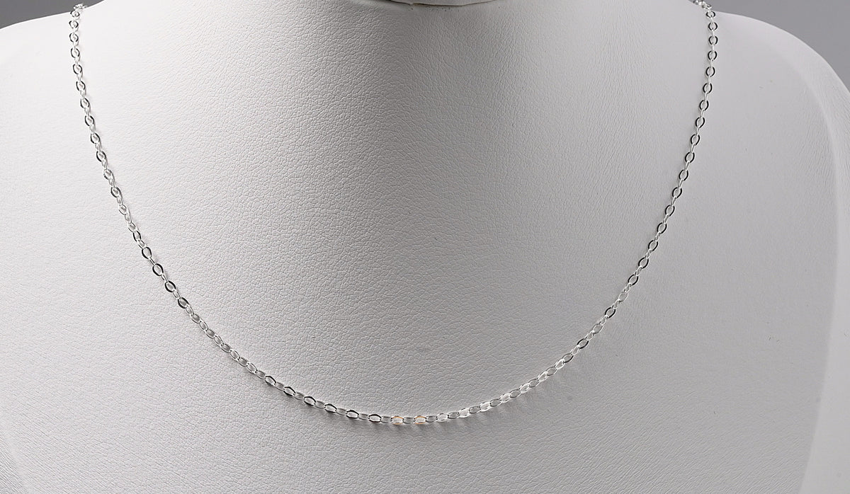 925 Sterling Silver Thin Link Chain Necklace
