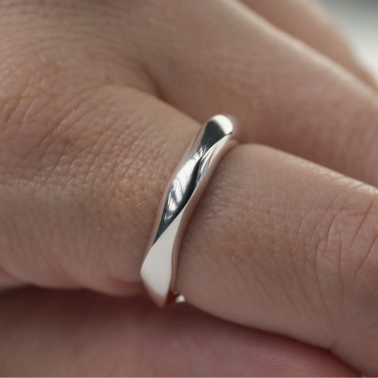 Abstract Sculpted Sterling Silver Ring