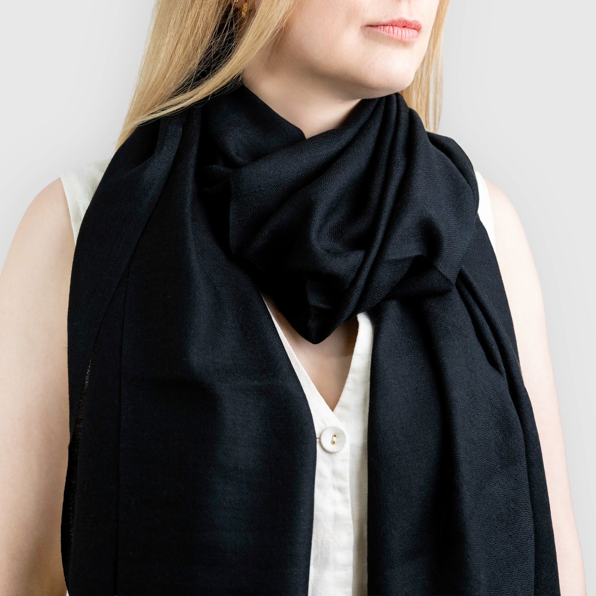 Black light pashmina shawl scarf