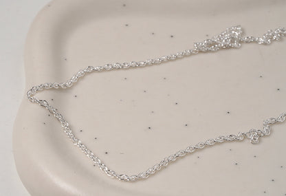 Simple Woven Sterling Silver Chain - Griha Threads & Treasure