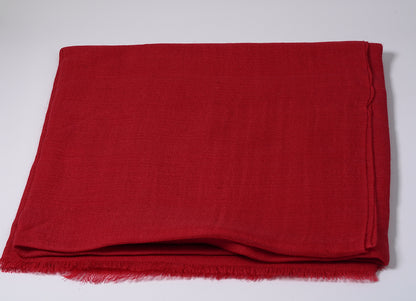 Bright Red Cashmere Ring Shawl