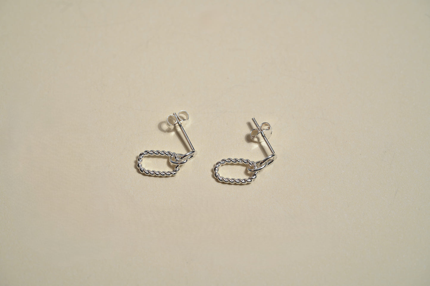 Simple Silver Drop Chain Earring - Griha Threads & Treasure
