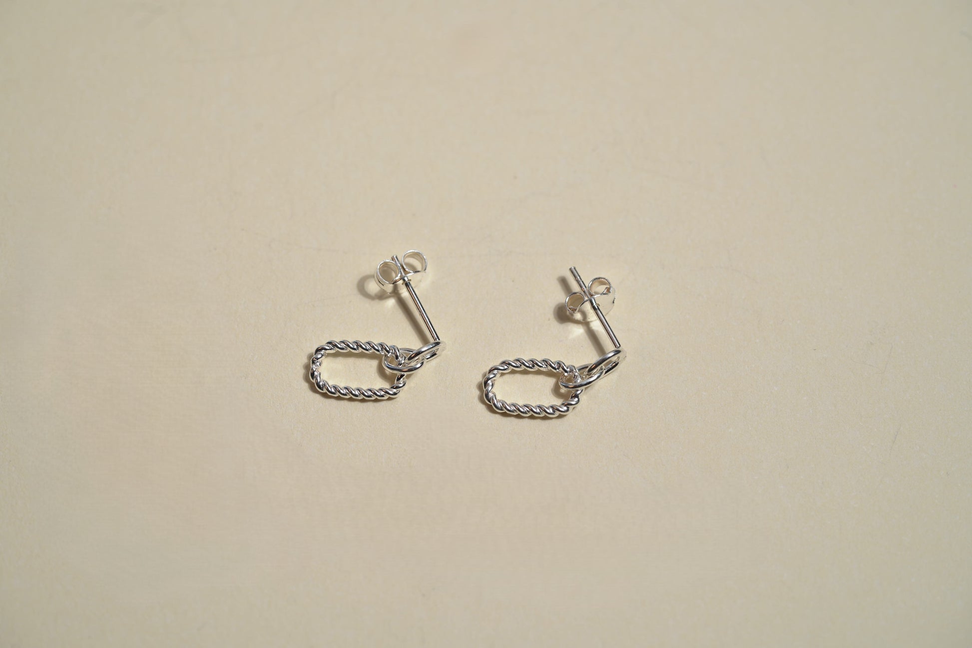 Simple Silver Drop Chain Earring - Griha Threads & Treasure