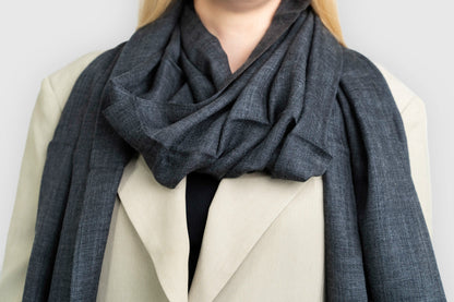 charcoal pashmina light scarf wrap