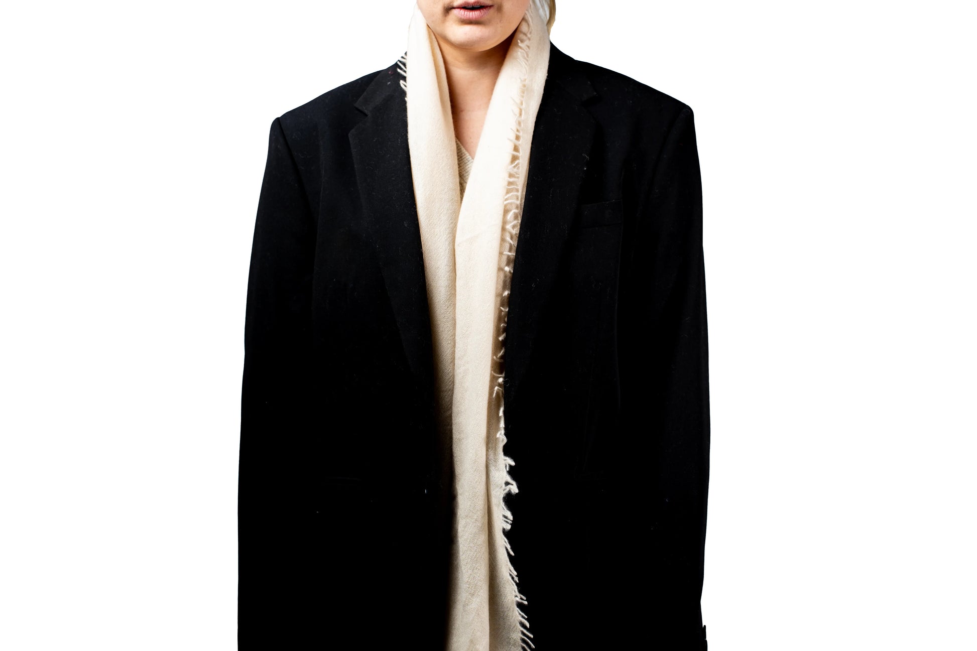 Cream Cashmere Pashmina Shawl