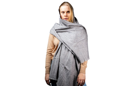 Stone 100% Yak Wool Shawl – Luxury, Soft & Warm