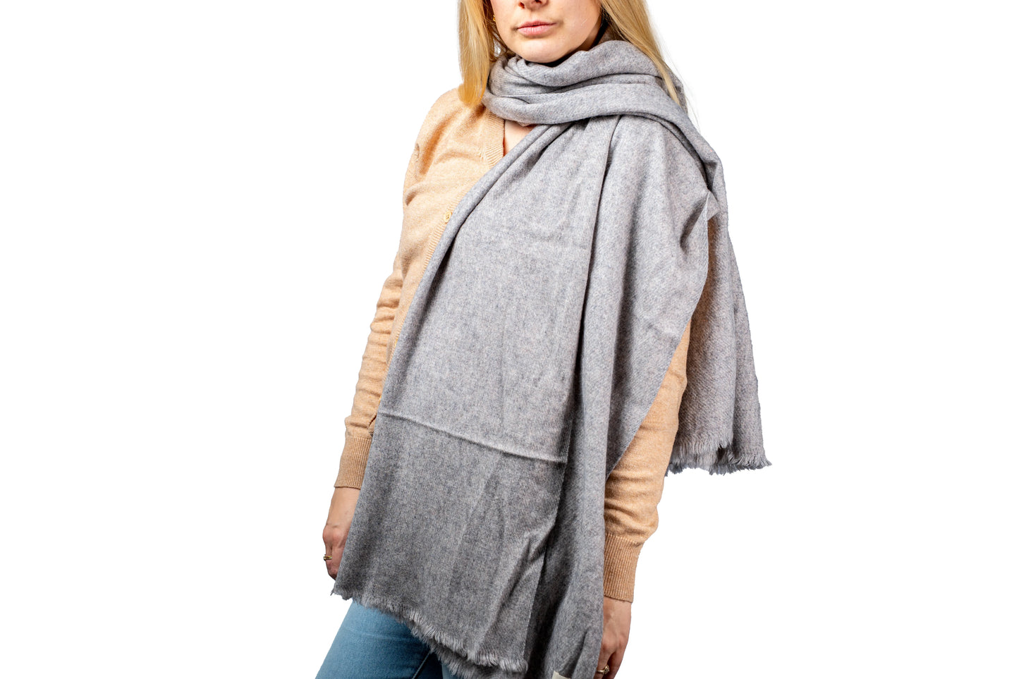 Stone 100% Yak Wool Shawl – Luxury, Soft & Warm
