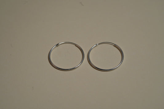 Simple Silver Hoop Earring - Griha Threads & Treasure