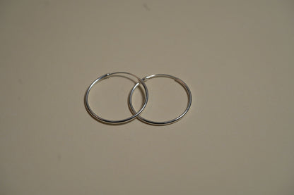 Simple Silver Hoop Earring - Griha Threads & Treasure