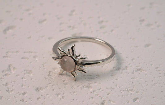 Sunlight Rose Quartz Ring - Griha Threads & Treasure