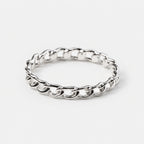 Silver Thin Chain Ring - Griha Threads & Treasure