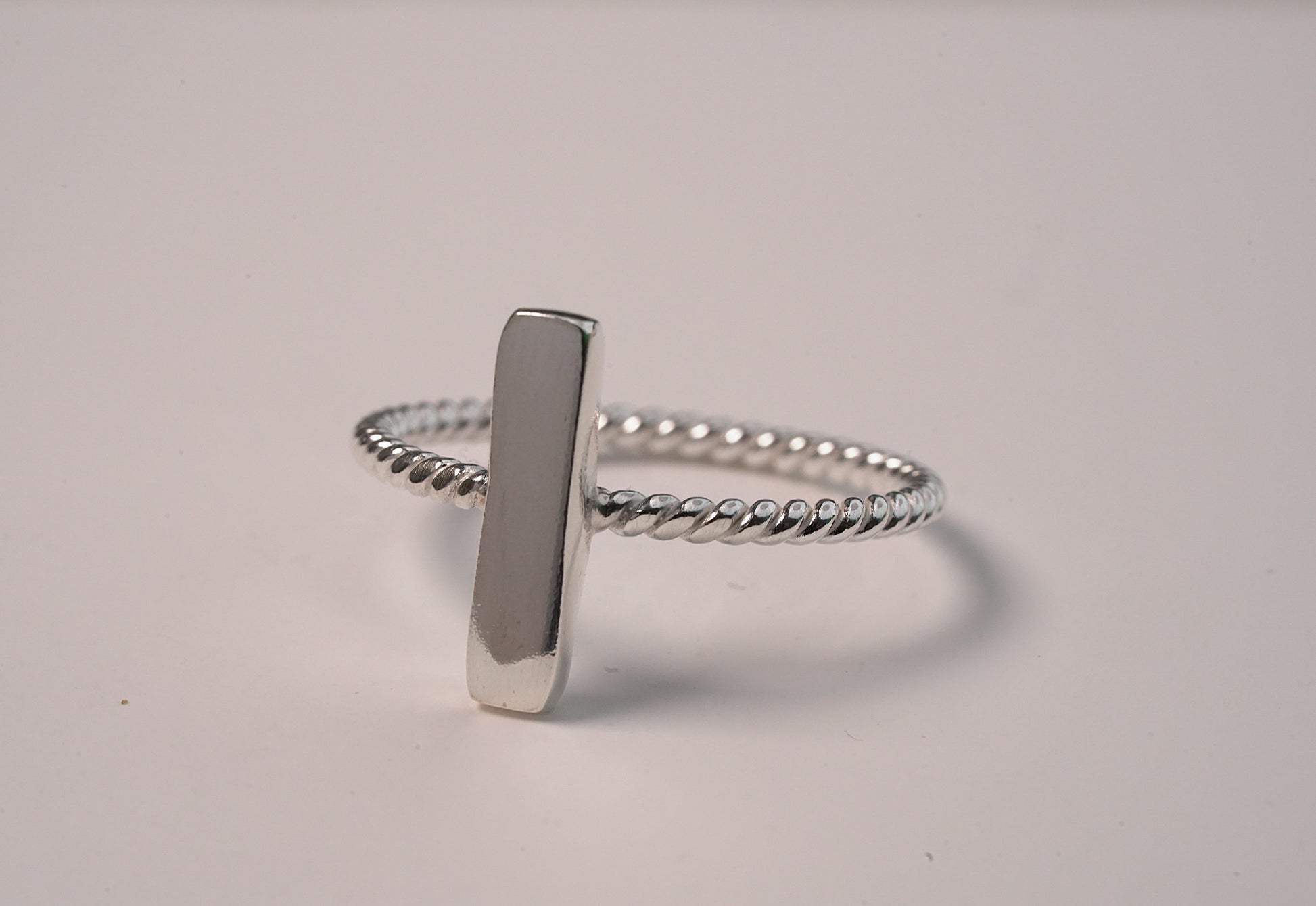 T-Bar Petite Silver Ring - Griha Threads & Treasure