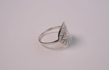 Third Eye Silver Ring - Griha Threads & Treasure