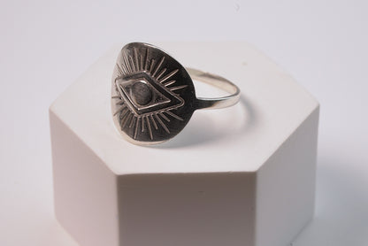 Third Eye Silver Ring - Griha Threads & Treasure