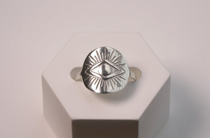 Third Eye Silver Ring - Griha Threads & Treasure