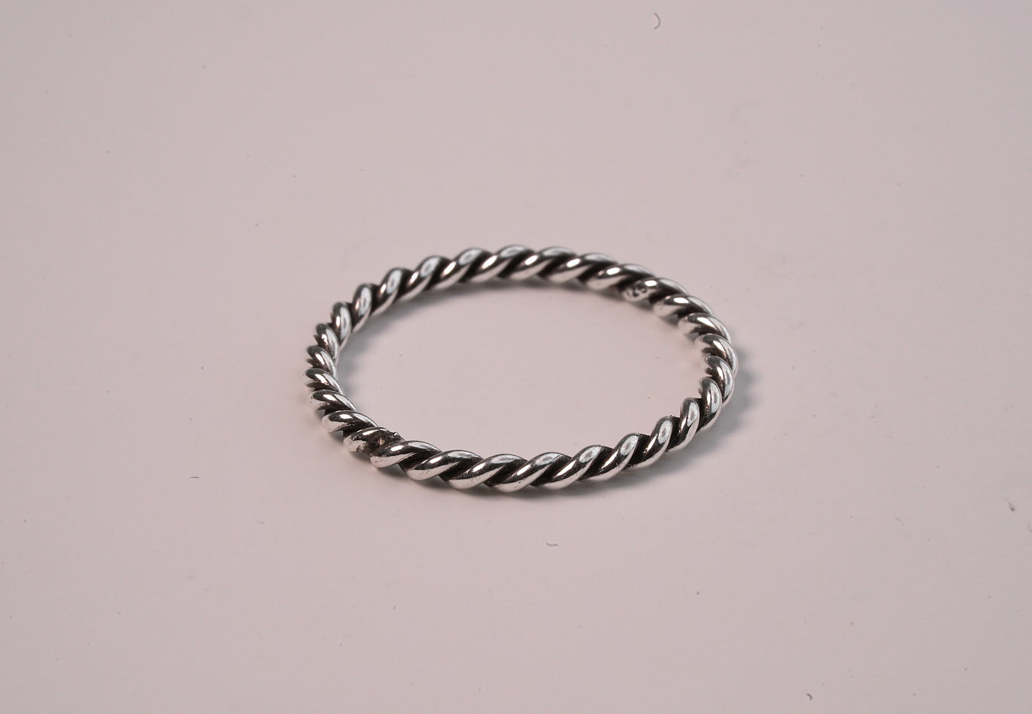 Twisted Silver Stackable Ring - Griha Threads & Treasure