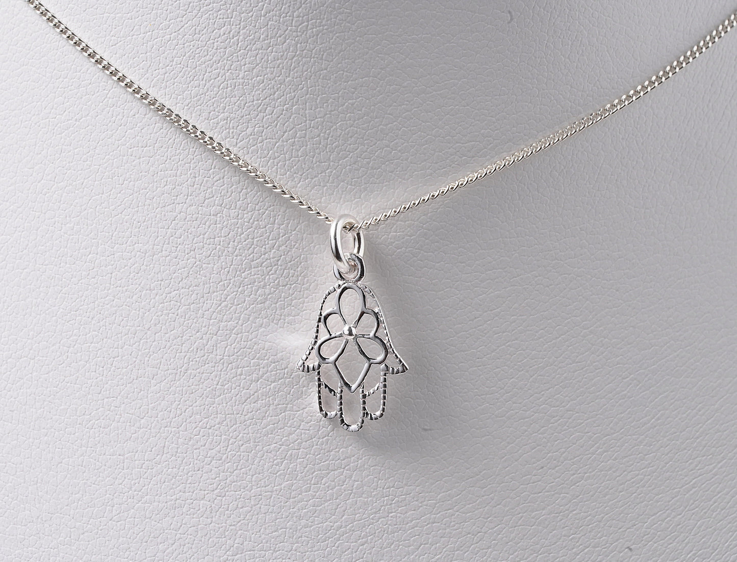 Sterling Silver Hamsa Pendant - Griha Threads & Treasure