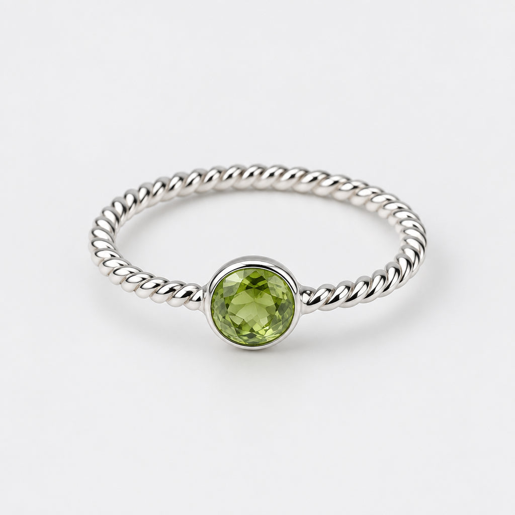 Yellow Tourmaline Stone Ring - Griha Threads & Treasure