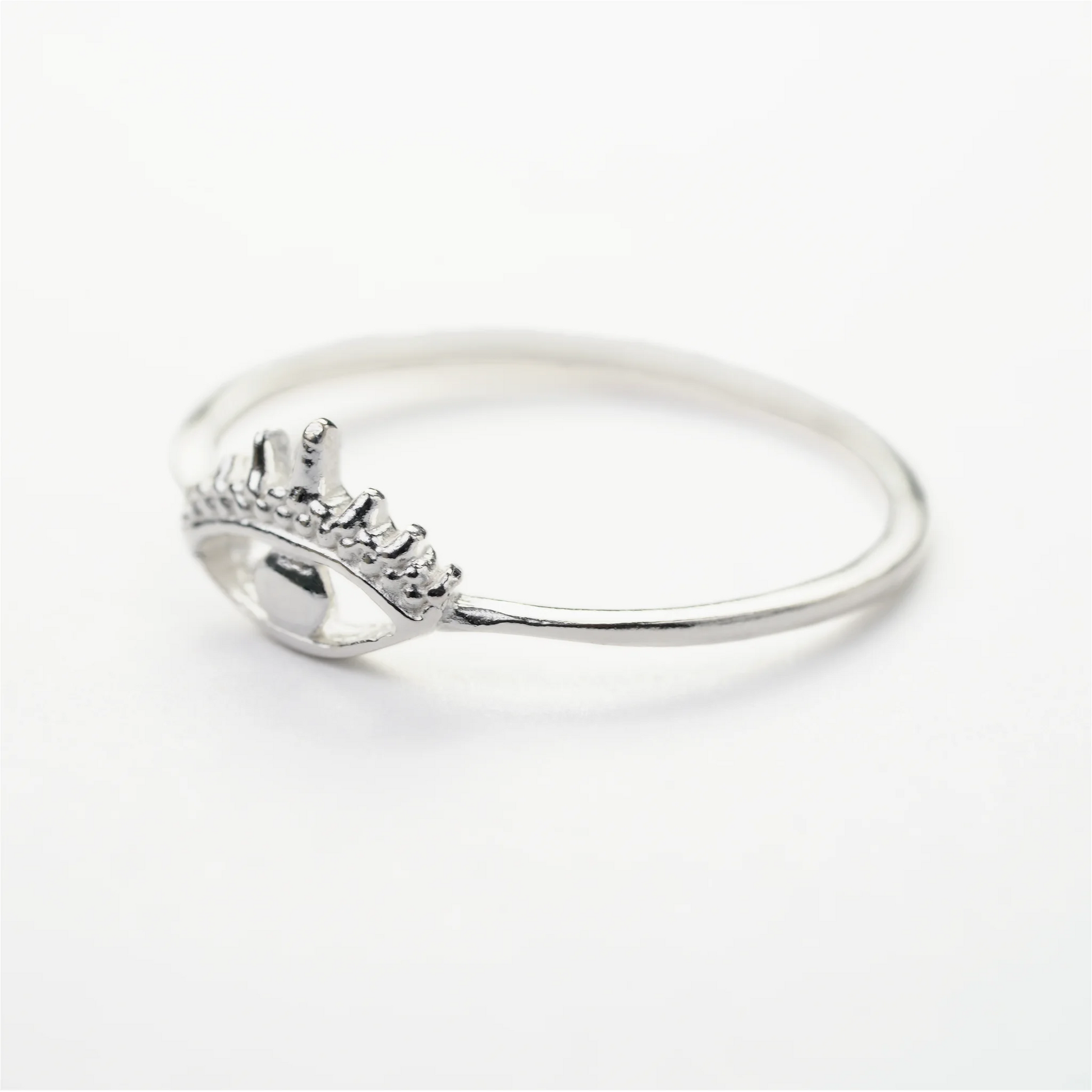 Sterling Silver Evil Eye Ring – Minimal Protective Design