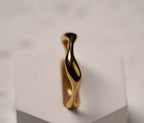 Gold Plated Sterling Silver Abstract Wave Ring