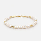 Gold fresh water pearl bracelet