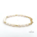 Gold plated fresh water pearl bracelet