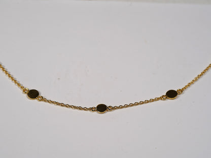 Gold Plated Sterling Silver Petite Choker Style Necklace