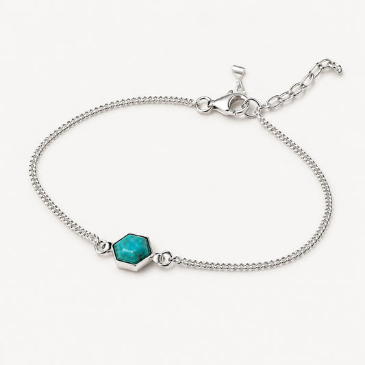 Turquoise Silver Bracelet - Griha Threads & Treasure
