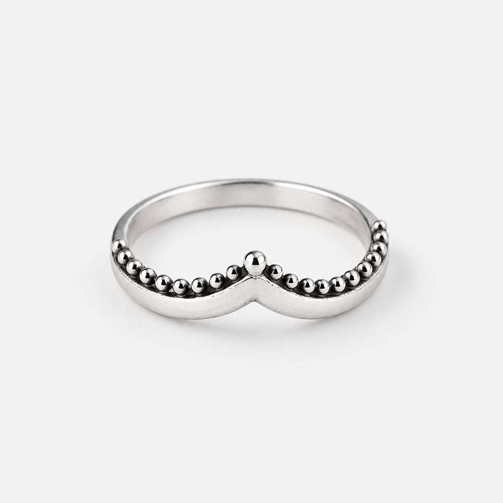 V Shaped Stacker Ring - Griha Threads & Treasure