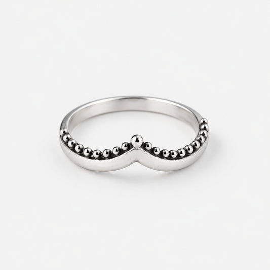 V Shaped Stacker Ring - Griha Threads & Treasure