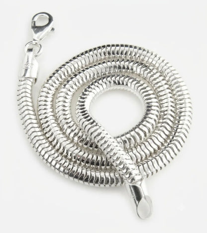 Thick 5mm Sterling Silver Snake Chain Necklace