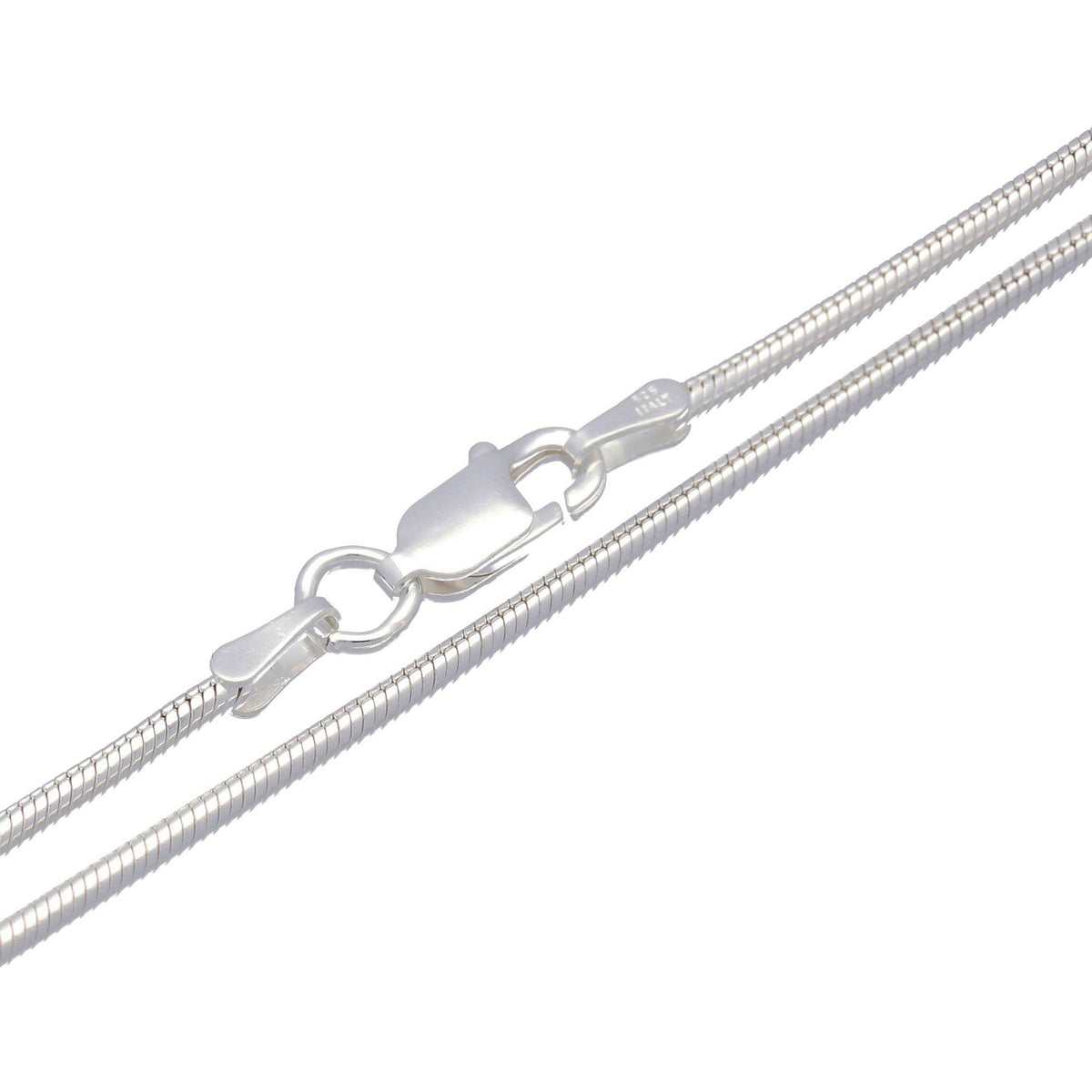 Italian Sterling Silver Snake Chain Necklace: