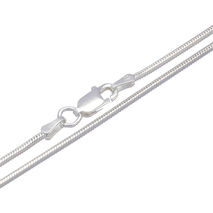 Italian Sterling Silver Snake Chain Necklace: