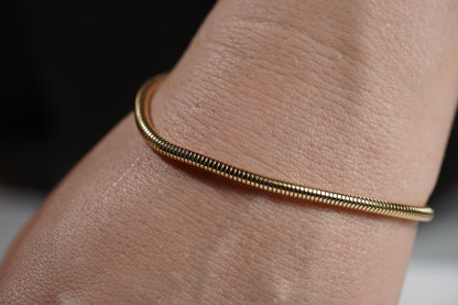 Italian Snake Chain Bracelet- Available in Gold Plated Sterling Silver or Sterling Silver