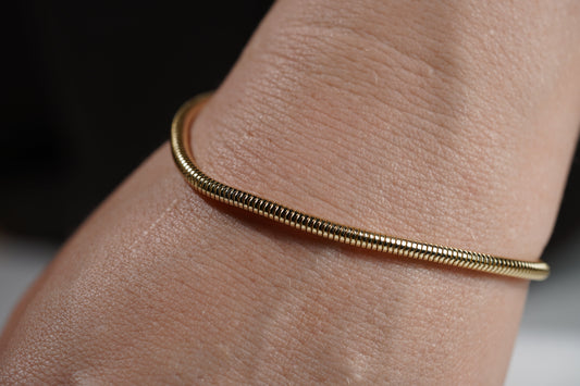 Italian Snake Chain Bracelet- Available in Gold Plated Sterling Silver or Sterling Silver