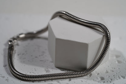 Italian Snake Chain Bracelet- Available in Gold Plated Sterling Silver or Sterling Silver