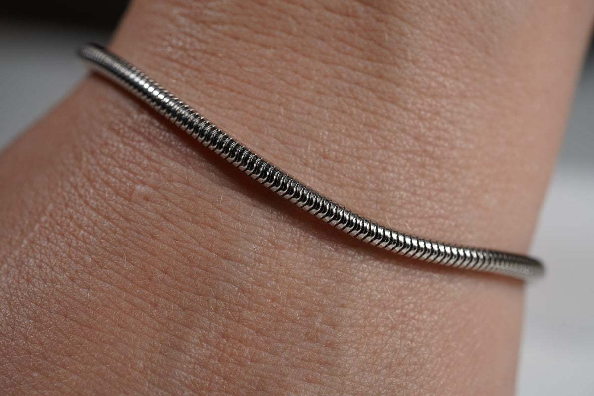 Italian Snake Chain Bracelet- Available in Gold Plated Sterling Silver or Sterling Silver