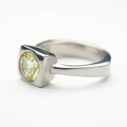Sterling Silver Lemon Quartz Gemstone Ring